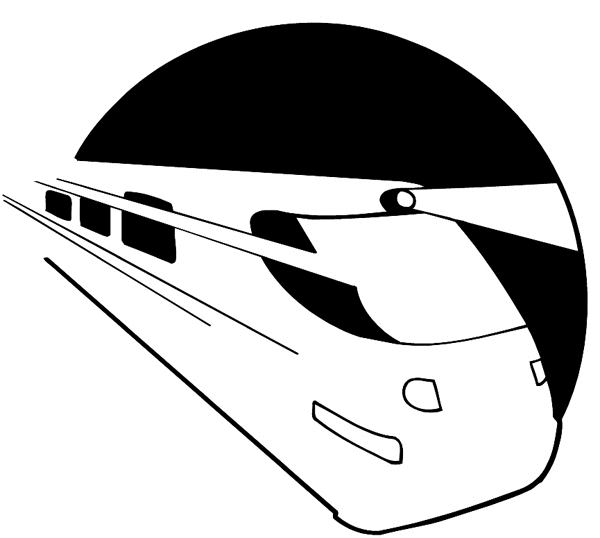 Streamline train vinyl sticker. Customize on line. Trains 096-0032